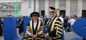 The joint chancellors attend graduation